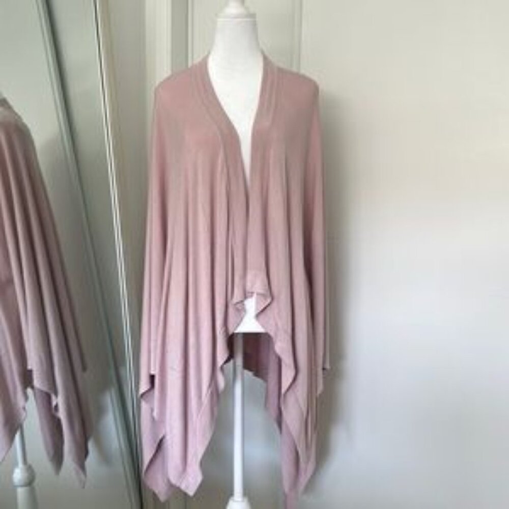 NEW Oversized Poncho Cardigan Wrap Kimono - Blush Pink - Picture 3 of 6